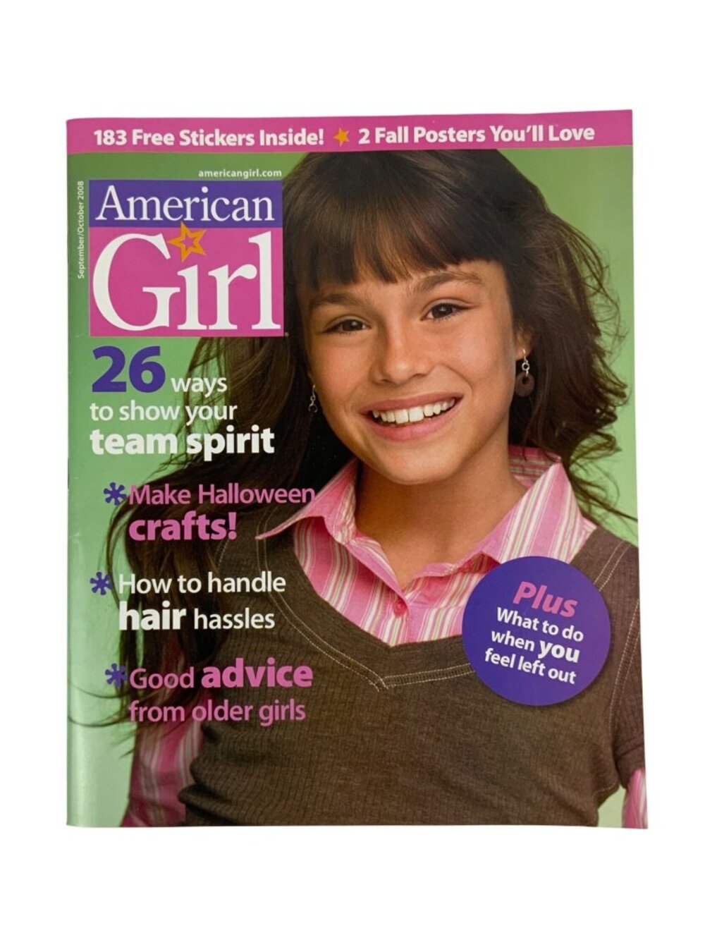 American Girl Magazine September/October 2008 Stickers Posters Crafts Advice